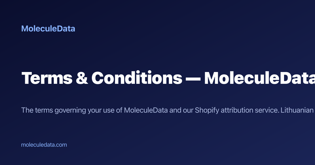 Terms & Conditions — MoleculeData